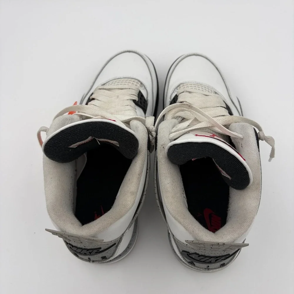 Air Jordan 4 Cement Shoes 2025 White Black Gray Red Mens 9 FV5029-100